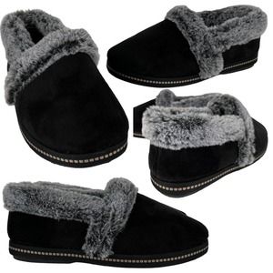 Hard Sole Slipper Faux Suede Ultra Plush Fur Shoes Womens Kinetic Energy Size 9